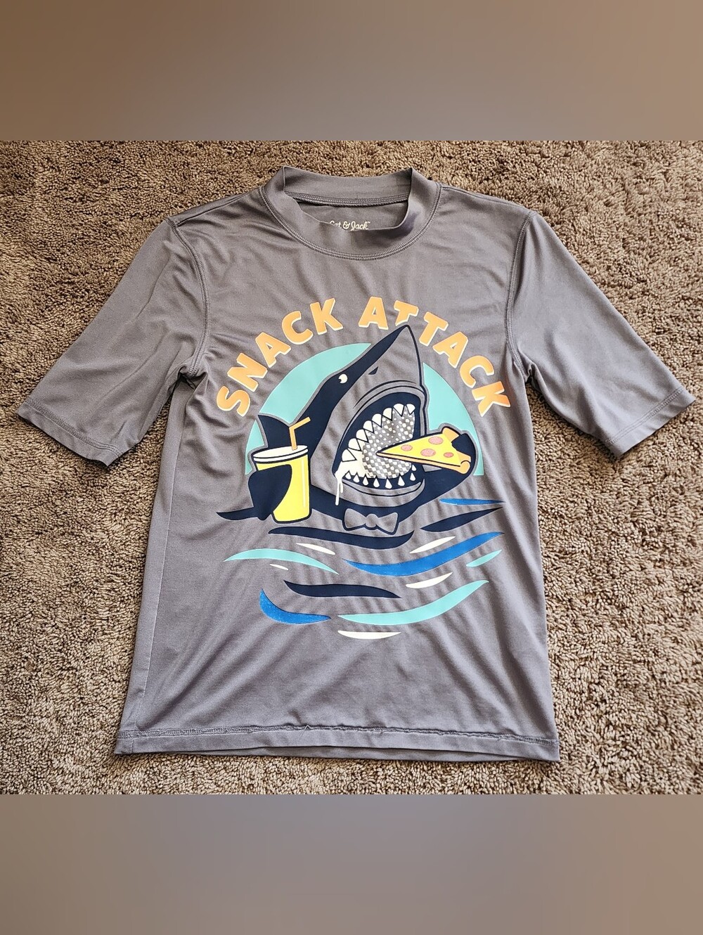 Cat & Jack Boys Size Medium (8/10) Rash Guard, Overall Good Shape, Flaws Shown